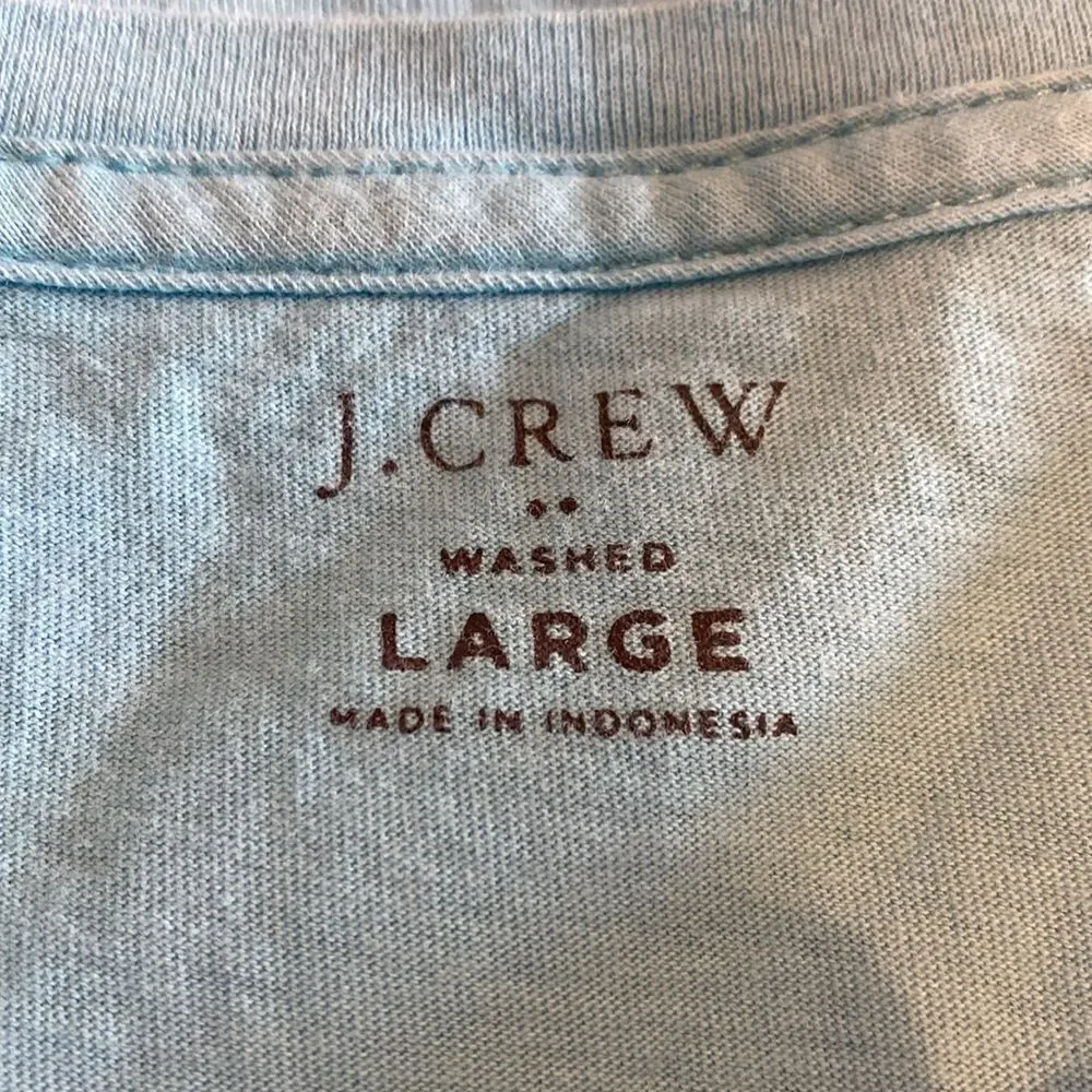 J Crew Large Washed Short Sleeve Shirt